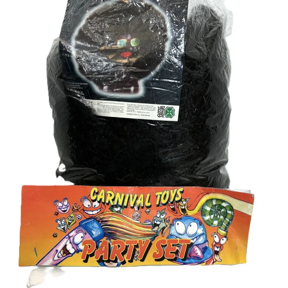 X Large Blk Afro Wig  by Carnival Toys Made in Italy NWT NOS